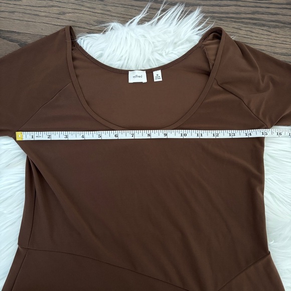 NWOT ARITZIA Wilfred Nuage Dress Cocoa BrownM Medium - Picture 12 of 16
